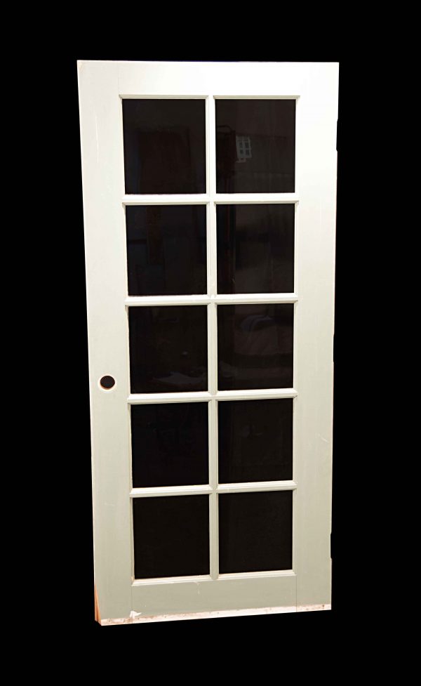 French Doors - Vintage 10 Lite White French Door 76.75 x 34