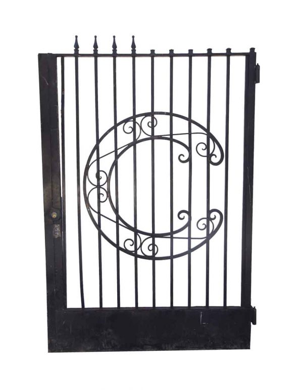 Gates - Antique 12 ft. x 6 ft Iron Dual Driveway Gates with 6 ft. x 4 ft. Gate