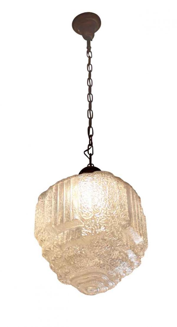 Globes - 1940s Art Deco Opalescent Glass Pendant Light