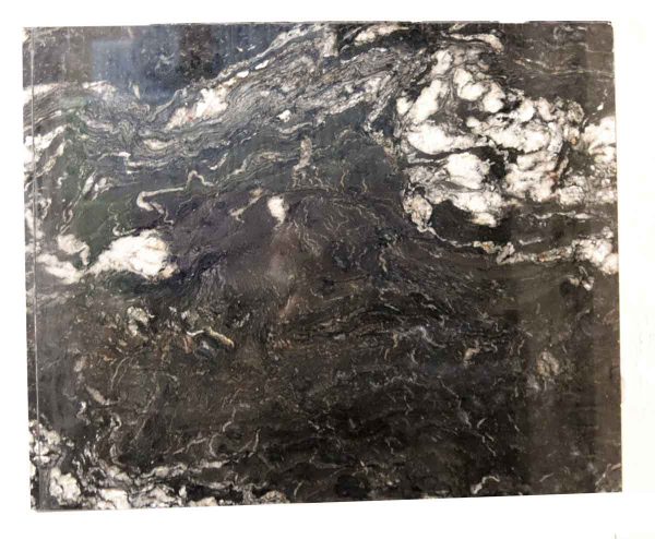 Interior Materials - Reclaimed Cosmic Black & White Granite Countertop Piece 52 x 42