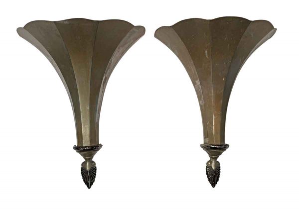 Sconces & Wall Lighting - 1920s French Brass Theater Torche Wall Sconces