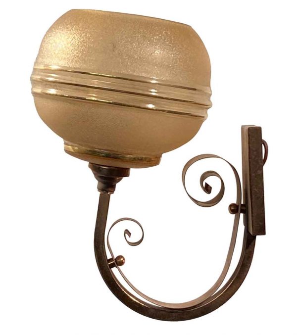 Sconces & Wall Lighting - French Art Deco Copper & Gold Wall Sconce