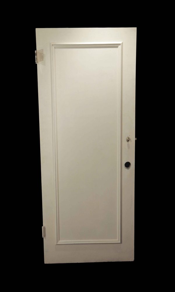 Standard Doors - Antique 1 Pane White Wood Privacy Door 78.875 x 32