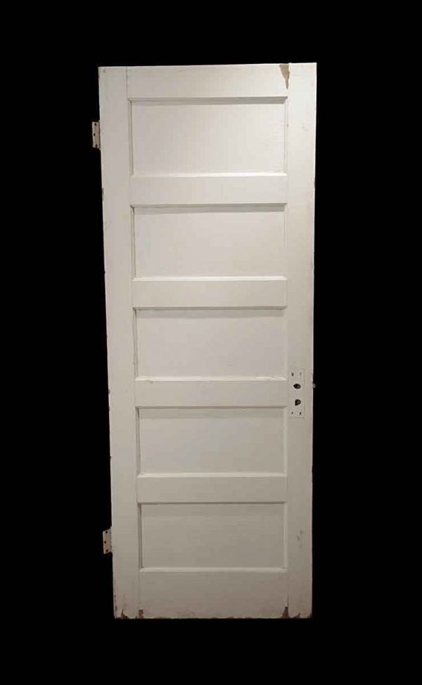 Standard Doors - Antique 5 Pane White Wood Passage Door 78.375 x 29.25