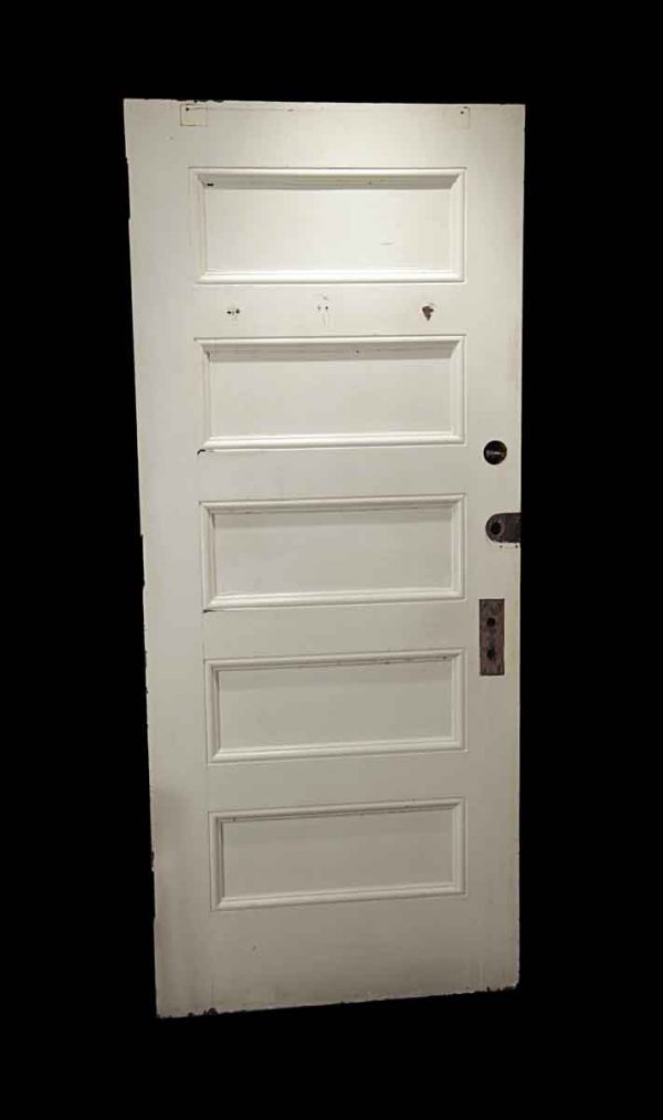 Standard Doors - Antique 5 Pane White Wood Privacy Door 83.75 x 35.625
