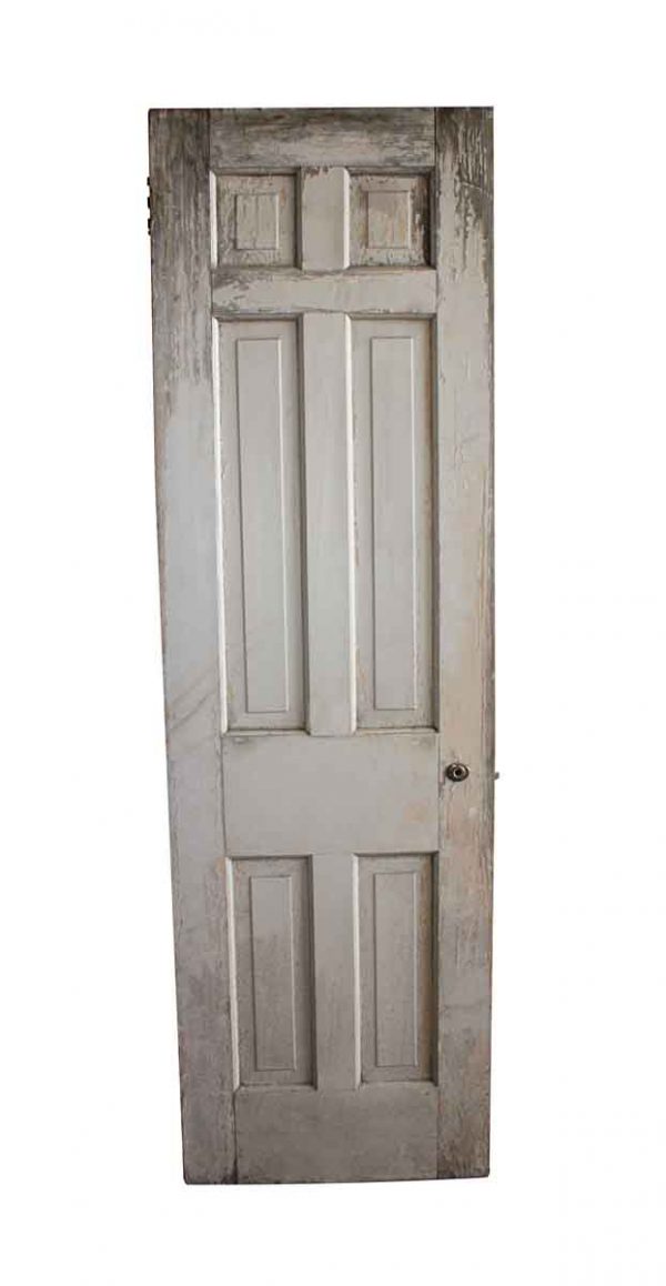 Standard Doors - Antique 6 Pane White Wood Passage Door 79.75 x 24