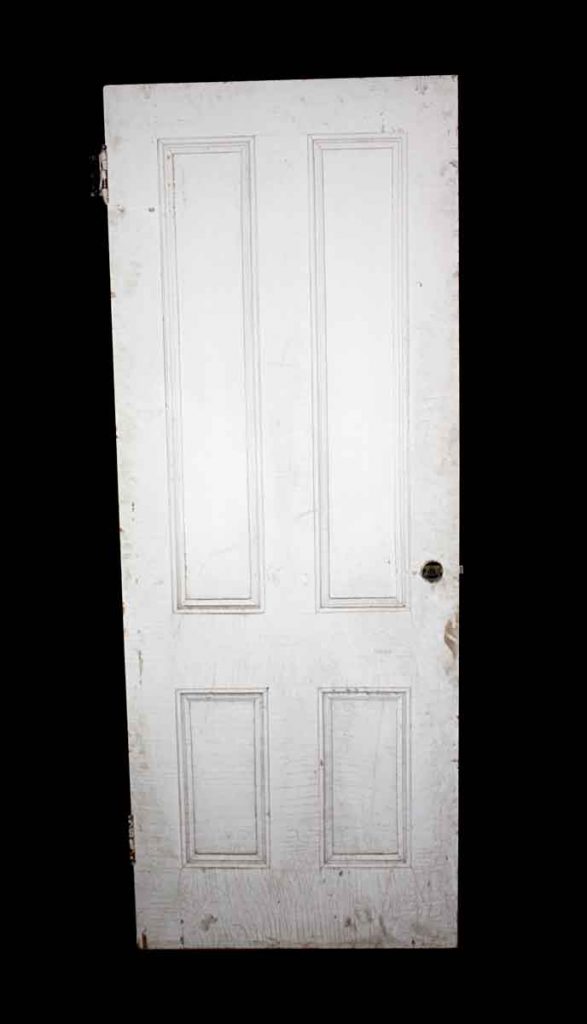 Vintage Pane White Wood Passage Door X Olde Good Things