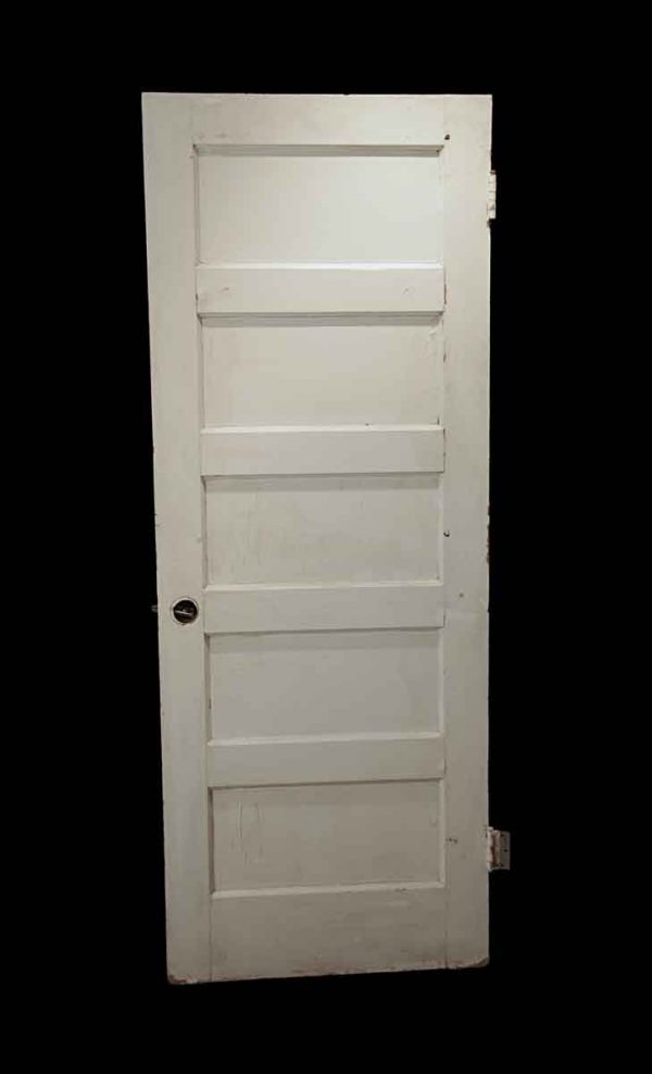 Standard Doors - Vintage 5 Pane White Wood Passage Door 78.875 x 30