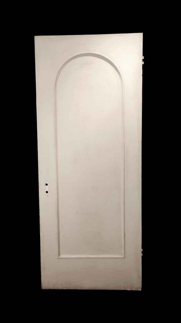 Standard Doors - Vintage Arched Pane White Wood Privacy Door 78.375 x 31.875