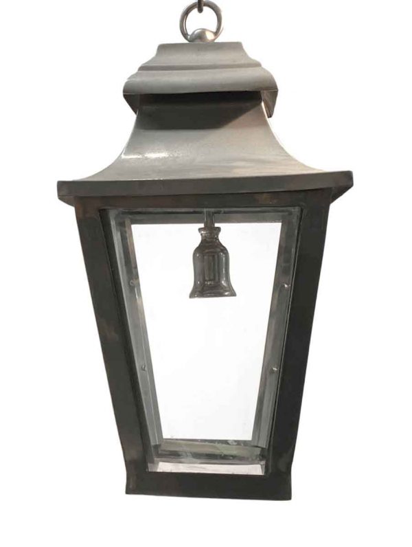 Wall & Ceiling Lanterns - Traditional Nickel Over Brass 22 in. Hanging Lantern