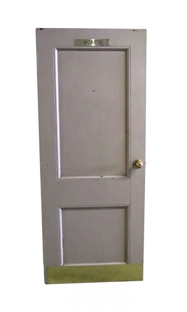 Commercial Doors - Antique 2 Pane Women's Room Passage Door 77.5 x 31.75