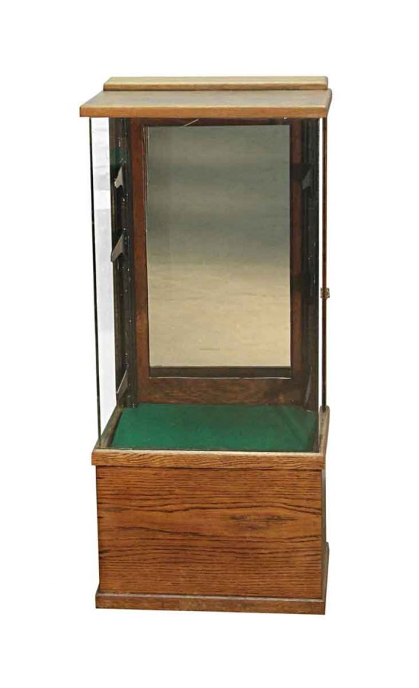 Commercial Furniture - 1920s Wood & Glass Narrow Display Showcase