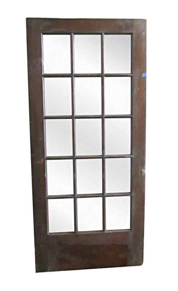 French Doors - Antique 15 Lite Oak French Door 79 x 35.625