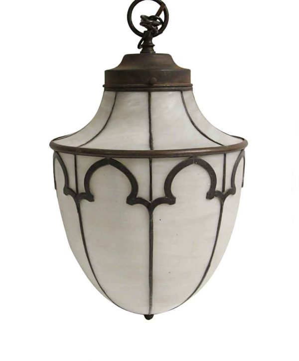 Globes - Antique Gothic Tudor Leaded Glass Pendant Light