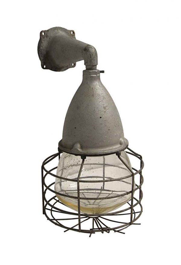 Sconces & Wall Lighting - Industrial Style Cage Light Sconce Original Glass