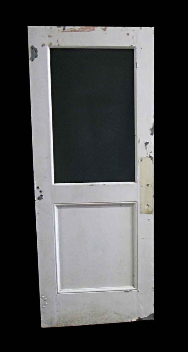 Standard Doors - Antique 1 Chicken Wire Lite Metal Door 79.25 x 31.5