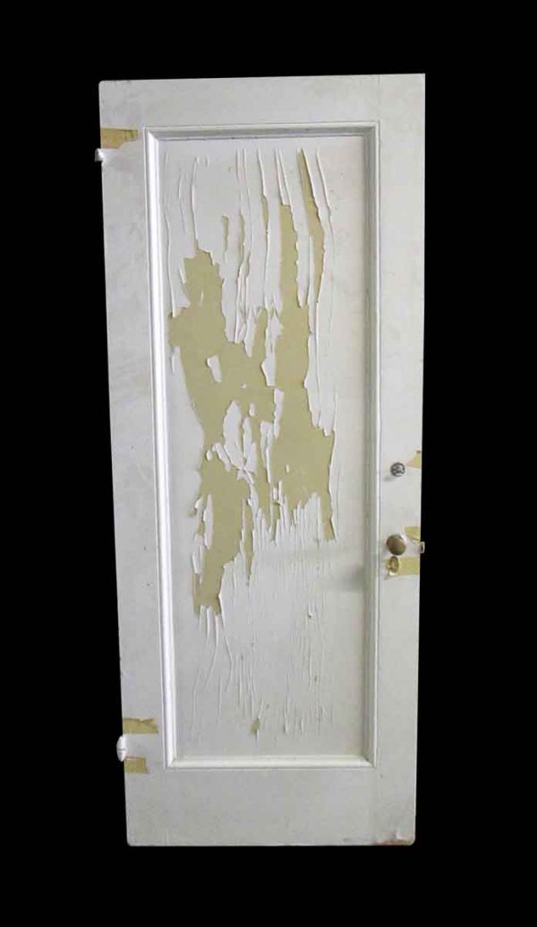 Standard Doors - Antique 1 Pane White Wood Privacy Door 81 x 31.875