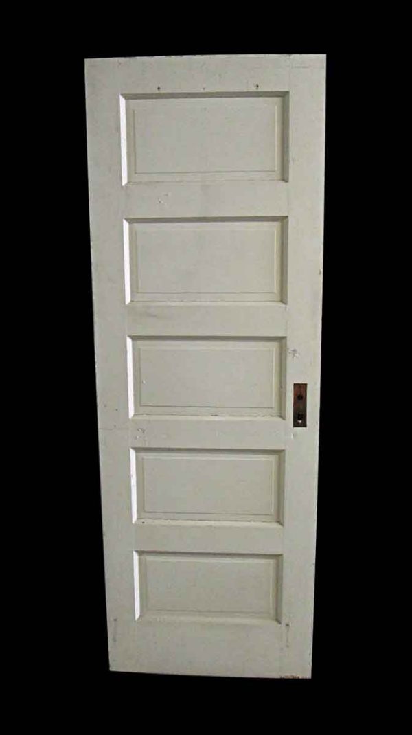 Standard Doors - Antique 5 Pane White Wood Passage Door 78.75 x 27.75