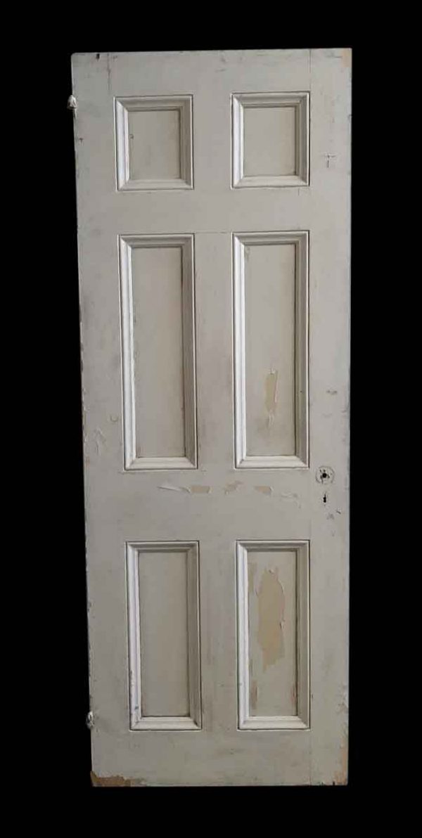 Standard Doors - Antique 6 Pane White Wood Passage Door 82.75 x 30