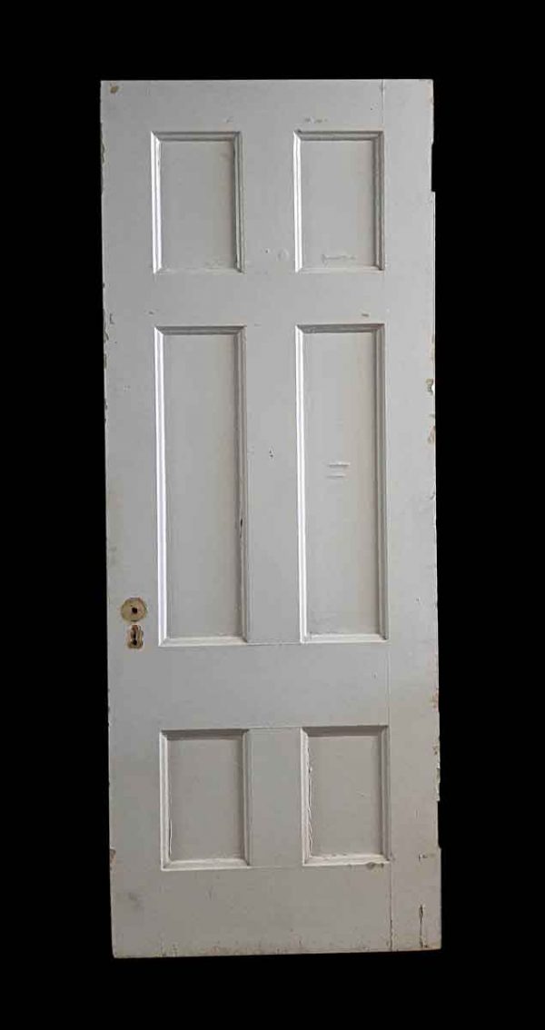Standard Doors - Antique 6 Pane White Wood Passage Door 94.5 x 35.75