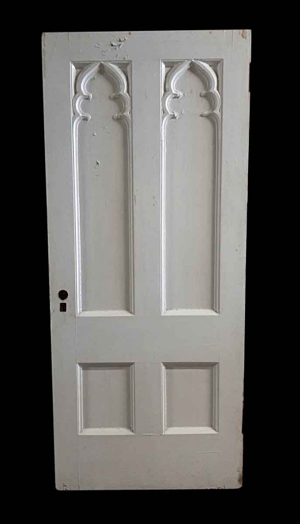 Standard Doors - Gothic 4 Pane White Wood Passage Door 85.75 x 37