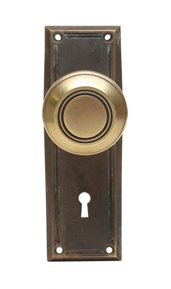 Door Knob Sets - Antique Classic Brass Concentric Door Knob Set
