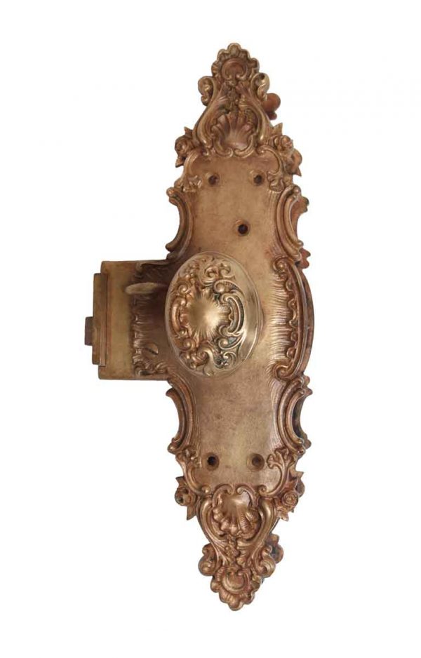Door Knob Sets - Antique Rococo Bronze Monolock Door Knob Set