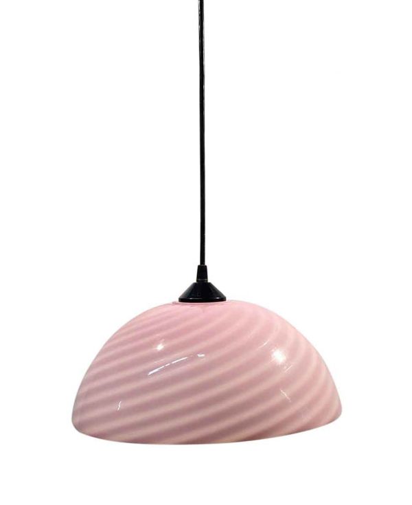 Down Lights - Modern Pink Candy Cane Murano Glass Pendant Light
