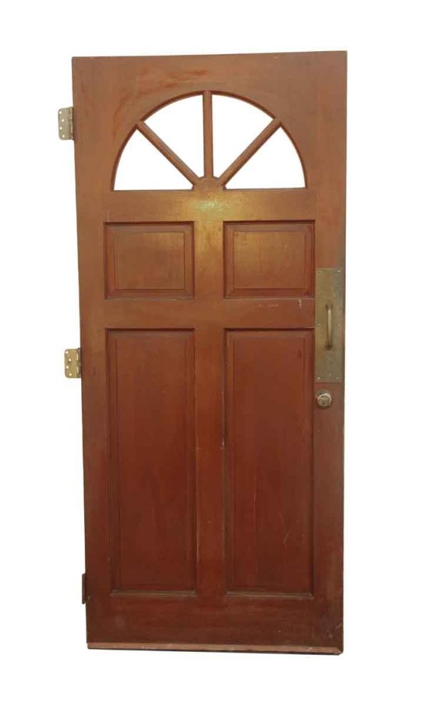 Entry Doors - Antique Fan Shaped Panes Swinging Entry Door 78.75 x 35