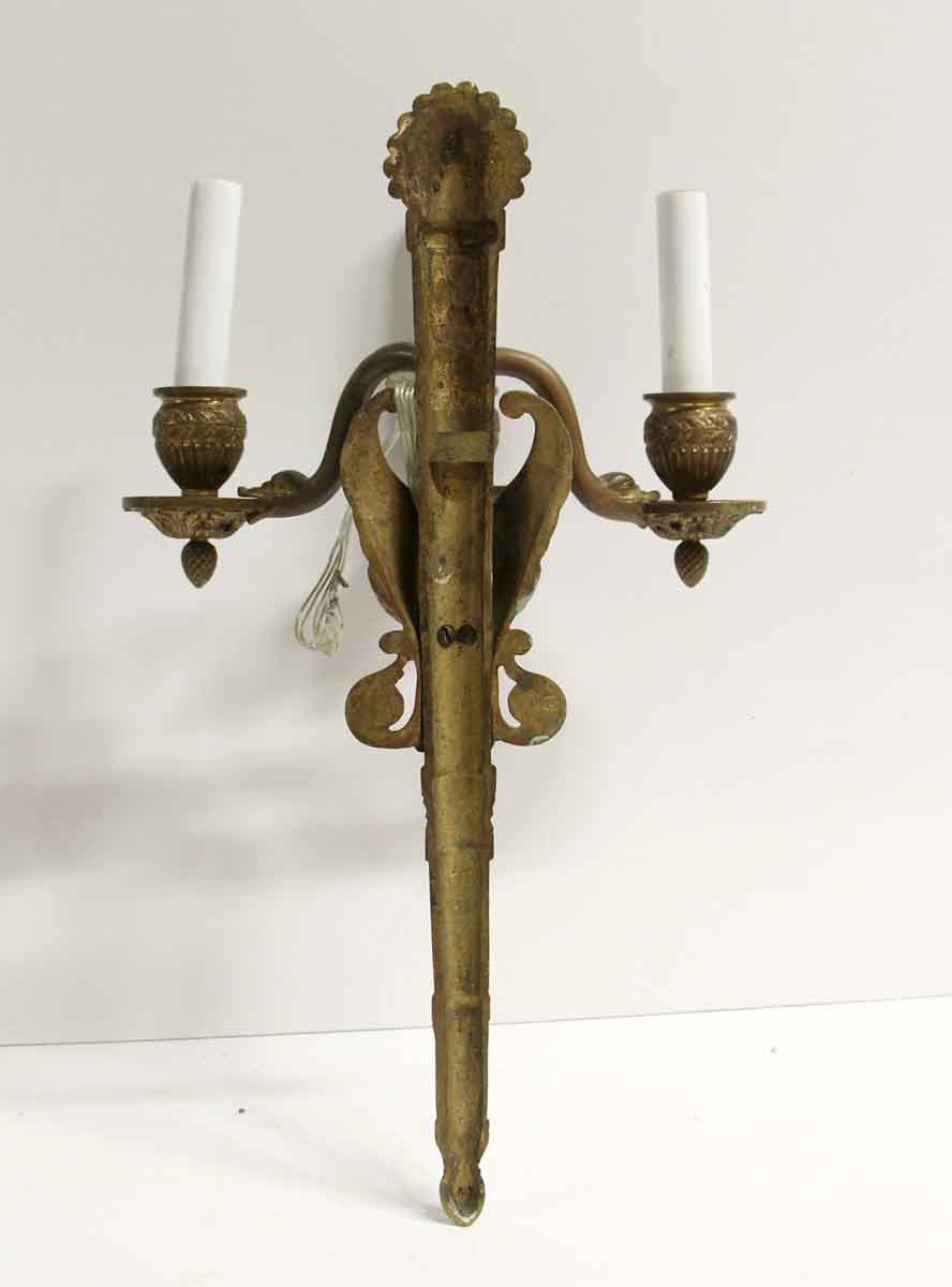 French Empire Bronze Swan Motif Wall Sconce | Olde Good Things