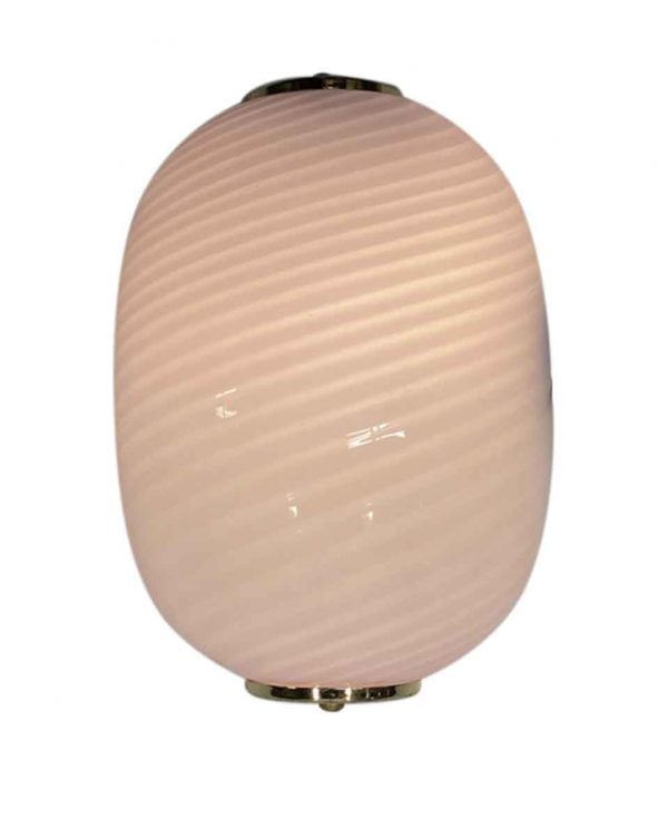Sconces & Wall Lighting - Modern Pink Striped Murano Glass Oval Wall Sconce