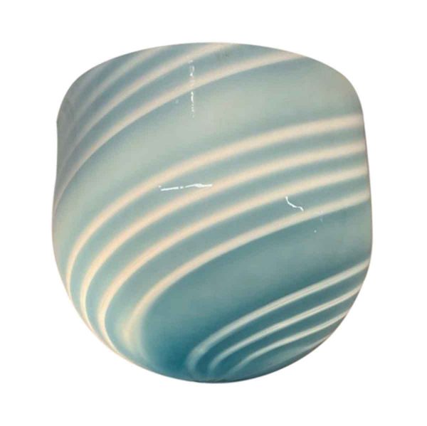 Sconces & Wall Lighting - Modern Striped Blue Murano Glass Wall Sconce