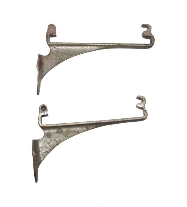 Shelf & Sign Brackets - Pair of Nickel Plated Brass Shelf Brackets