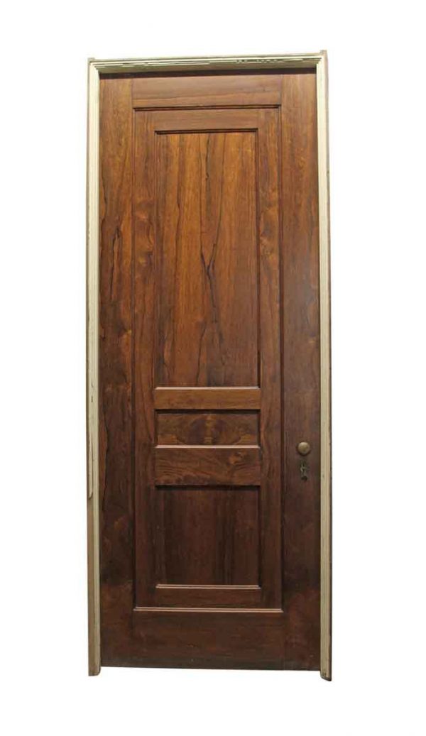 Standard Doors - Antique 3 Pane Wood Framed Privacy Door 97.25 x 37.75