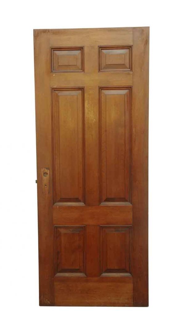 Standard Doors - Antique 6 Pane Oak Privacy Door 83.5 x 33.875