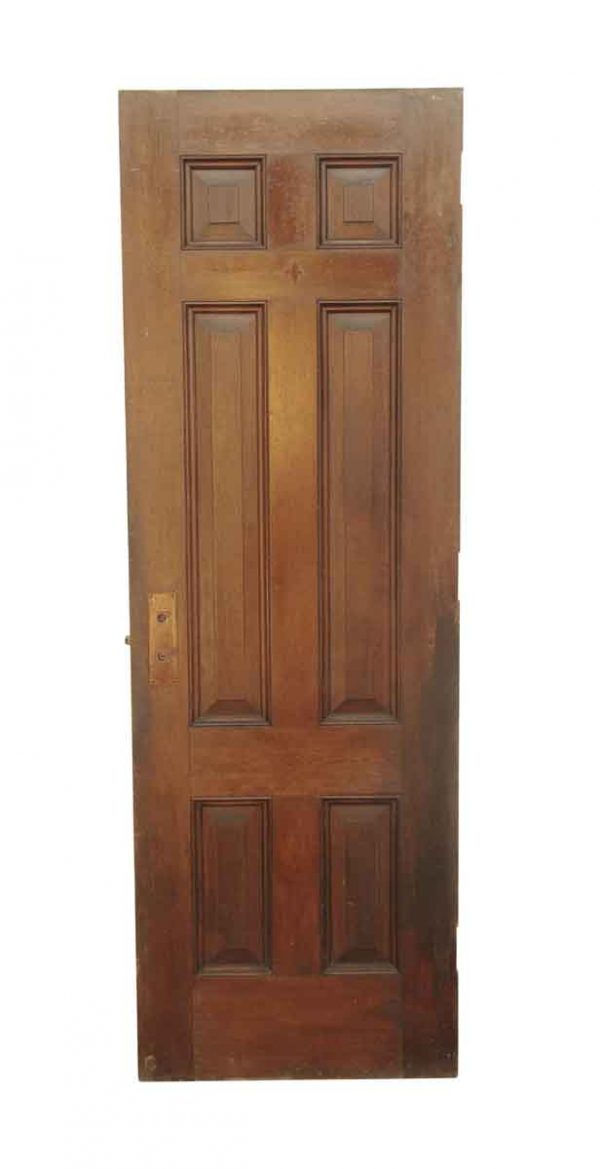 Standard Doors - Antique 6 Pane Solid Oak Privacy Door 83.25 x 27.875