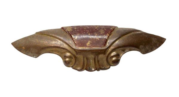 Cabinet & Furniture Pulls - Art Deco Brass Plated Steel Cup Drawer Pull