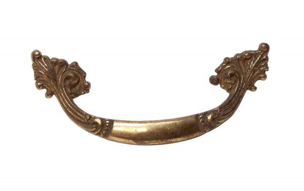 Cabinet & Furniture Pulls - Vintage Brass French 3.75 in. Drawer Pull