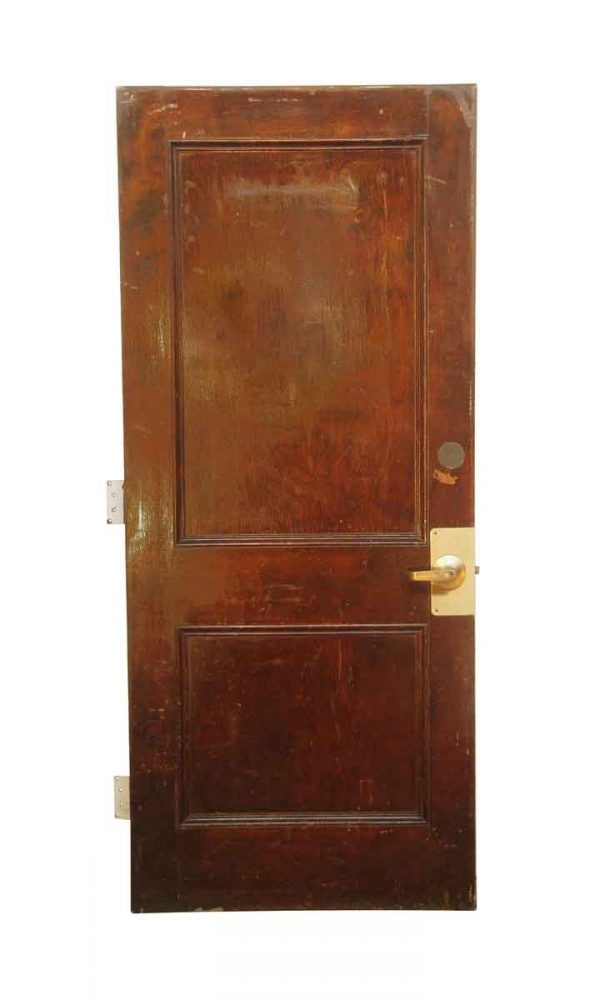 Commercial Doors - Vintage 2 Pane Walnut Office Door 83.875 x 35.875