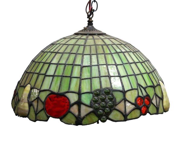 Leaded Stained Glass Tiffany Style Green Pendant Light