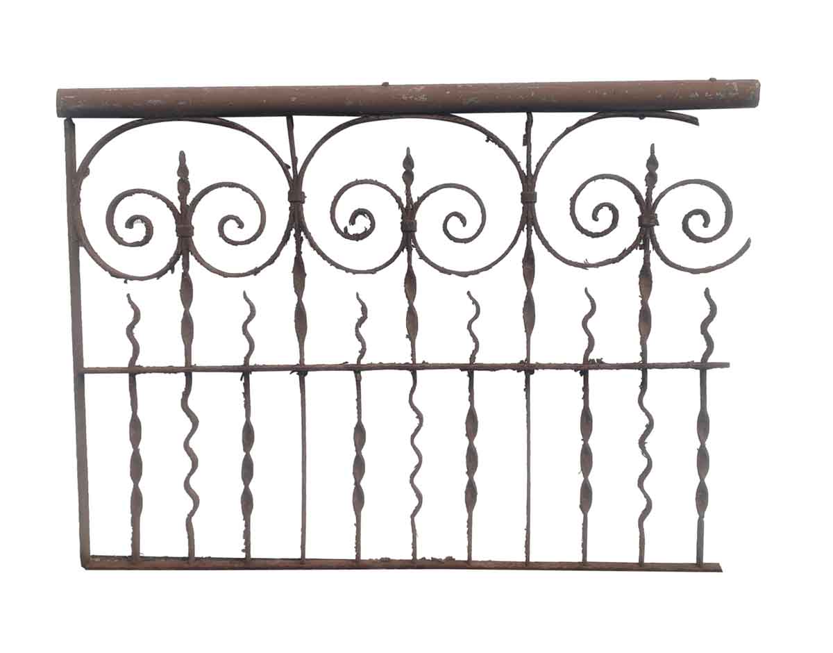 1910s Fleur de lis Wrought Iron Fence Section | Olde Good Things