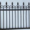 Railings & Posts - Antique Wrought Iron Fence with Pointed Finials & Curls