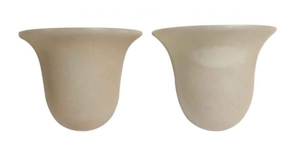 Sconces & Wall Lighting - Pair of Modern Alabaster Tan Wall Sconces