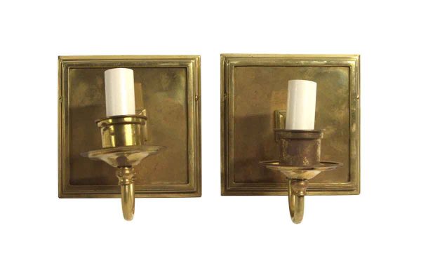 Sconces & Wall Lighting - Pair of Traditional Single Arm of Brass Wall Sconces