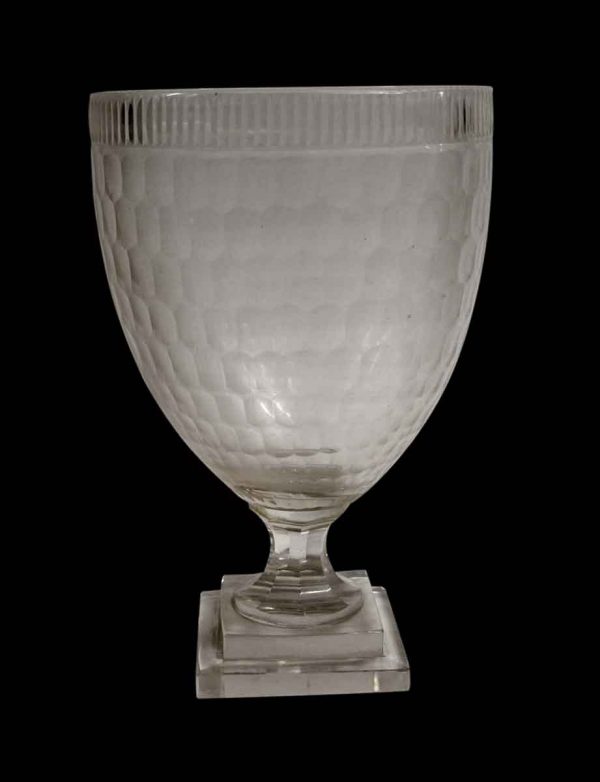 Vases & Urns - Vintage Honeycomb Pattern Crystal Vase