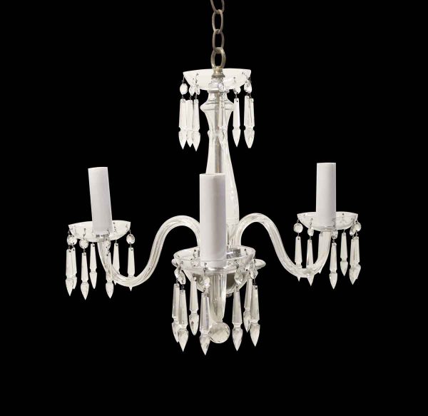 Chandeliers - Traditional Petite 3 Arm Clear Crystal Chandelier