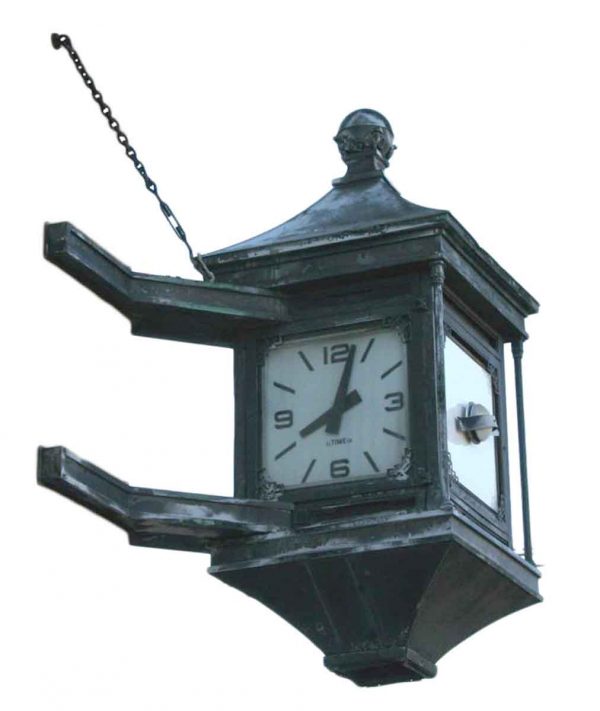 Clocks  - Architectural Copper Bank Clock from the State of New Jersey