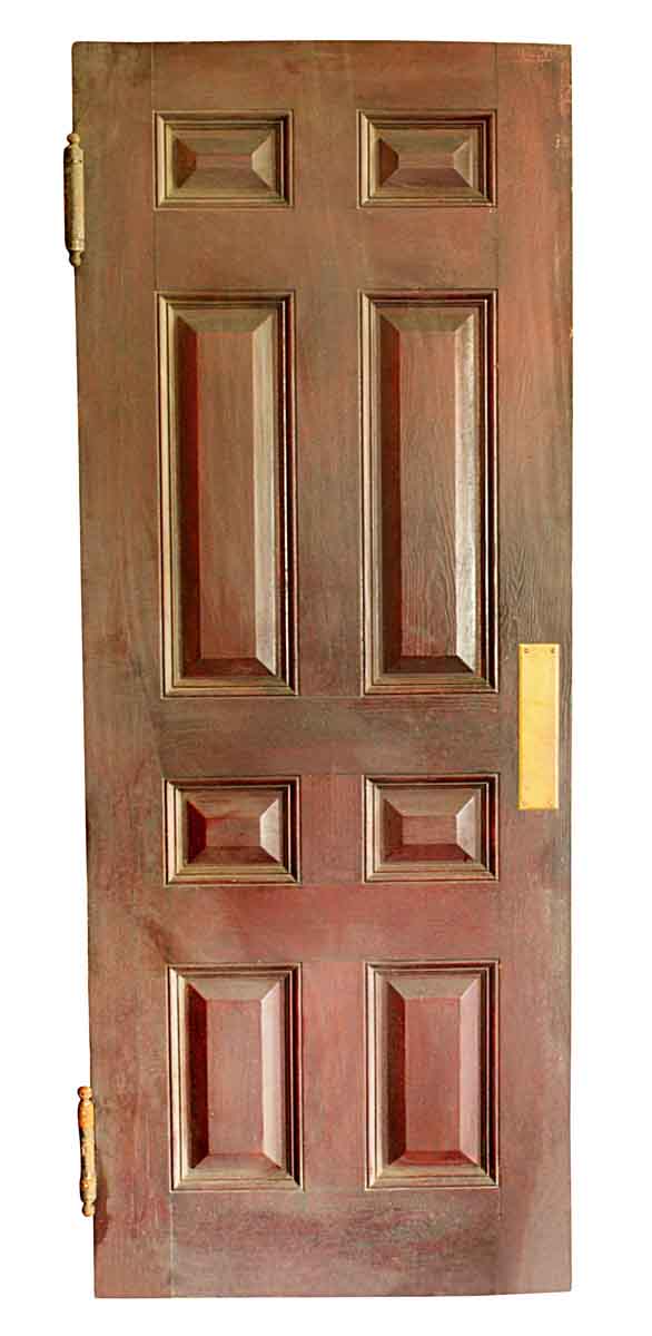Commercial Doors - Antique Mahogany 8 Pane Wood Swinging Door 80 x 31