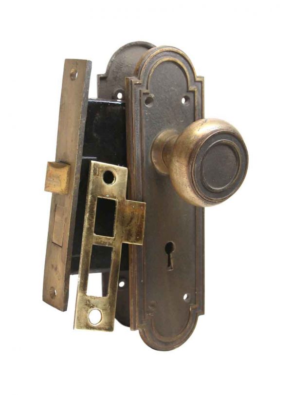 Door Knob Sets - Antique Bronze Concentric Entry Door Knob Set