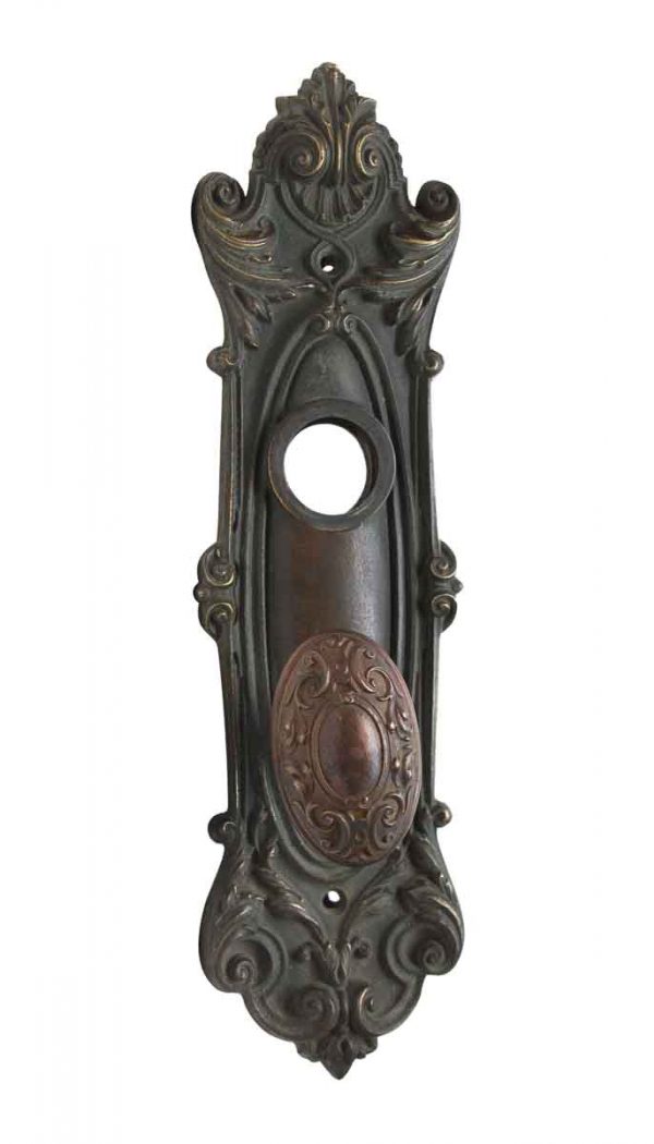 Door Knob Sets - Victorian Merdian Copper Plated Oval Door Knob Set
